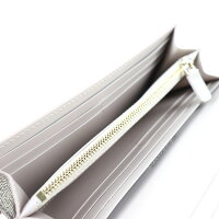 超美品 BVLGARI ブルガリ コンチネンタル ロングウォレット ブルガリブルガリ 二つ折り財布 288278 カルングスキンレザー ミルキーオパール フラップ ロゴクリップ 長財布【本物保証】【中古】