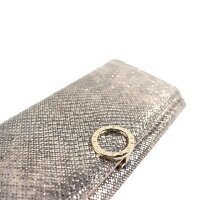 超美品 BVLGARI ブルガリ コンチネンタル ロングウォレット ブルガリブルガリ 二つ折り財布 288278 カルングスキンレザー ミルキーオパール フラップ ロゴクリップ 長財布【本物保証】【中古】