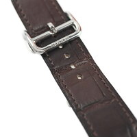 美品 HERMES エルメス アルソー スケルトン 腕時計 AR6.710 ステンレススチール レザー シルバー ブラウン 自動巻【本物保証】【中古】