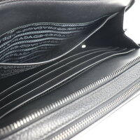超美品 PRADA プラダ セカンドバック クラッチバッグ 2VF052 レザー NERO【本物保証】【中古】
