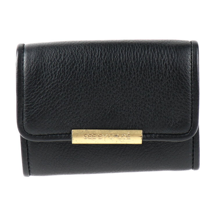 SEE BY CHLOE シーバイクロエ コインケース 9P7391-N106 レザー 黒【本物保証】【中古】