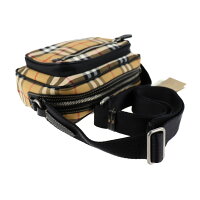 新品未使用展示品 BURBERRY バーバリー ショルダーバッグ 8005524 キャンバス ベージュ チェック柄 カメラバッグ【本物保証】【中古】