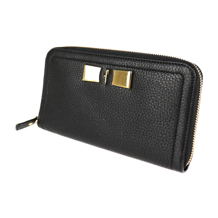 超美品SalvatoreFerragamoサルヴァトーレフェラガモヴァラリボン長財布22C953レザーブラック【本物保証】【中古】