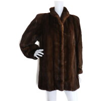 SAGA MINK サガミンク 毛皮コート ステンカラーコート ミンク ブラウン系 表記サイズ 11【本物保証】【中古】