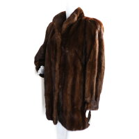 SAGA MINK サガミンク 毛皮コート ステンカラーコート ミンク ブラウン系 表記サイズ 11【本物保証】【中古】