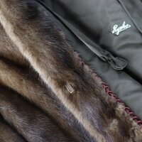 SAGA MINK サガミンク 毛皮コート ステンカラーコート ミンク ブラウン系 表記サイズ 11【本物保証】【中古】