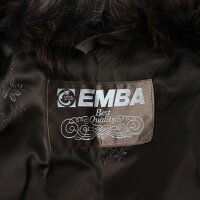 EMBA エンバ 毛皮ハーフコート ステンカラーコート A174-05 ブルーフォックス ブラウン系 表記サイズ 11【本物保証】【中古】