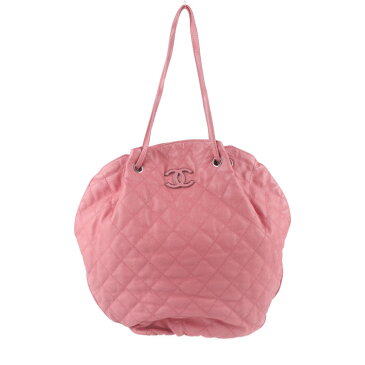超美品 CHANEL シャネル グランドショッピング マトラッセ ショルダーバッグ A66242 マットキャビアスキン ピンク ココマーク 希少 レア品【本物保証】【中古】