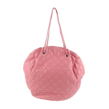 超美品 CHANEL シャネル グランドショッピング マトラッセ ショルダーバッグ A66242 マットキャビアスキン ピンク ココマーク 希少 レア品【本物保証】【中古】