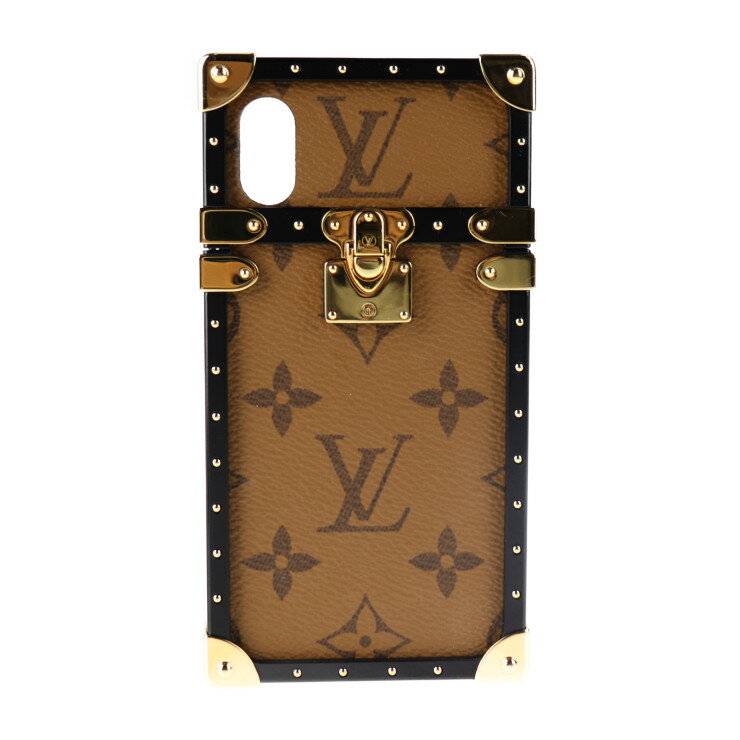 超美品 LOUIS VUITTON ルイ ヴィトン アイトランク iPhone X & XS モノグラム・リバース スマホケース その他小物 M62619 モノグラム・リバースキャンバス ブラウン ネックストラップ ショルダーストラップ ビトン【本物保証】【中古】