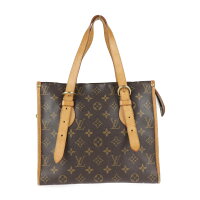 LOUIS VUITTON ルイ ヴィトン ポパンクール モノグラム ハンドバッグ M40007 PVC レザー ブラウン【本物保証】【中古】