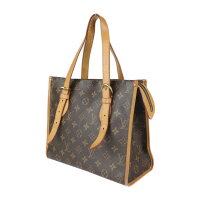 LOUIS VUITTON ルイ ヴィトン ポパンクール モノグラム ハンドバッグ M40007 PVC レザー ブラウン【本物保証】【中古】