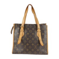 LOUIS VUITTON ルイ ヴィトン ポパンクール モノグラム ハンドバッグ M40007 PVC レザー ブラウン【本物保証】【中古】