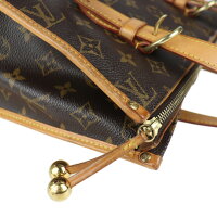 LOUIS VUITTON ルイ ヴィトン ポパンクール モノグラム ハンドバッグ M40007 PVC レザー ブラウン【本物保証】【中古】
