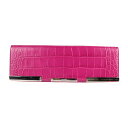 美品 GUCCI グッチ バッグ クラッチバッグ 240250 クロコ型押しレザー パープル系 シルバー金具 イブニングバッグ【本物保証】【中古】