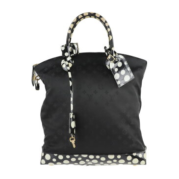 LOUIS VUITTON ルイ ヴィトン ロックイットMM ヴェルニ 草間彌生 ハンドバッグ M40682 ヴェルニ ナイロン ノワール【本物保証】【中古】