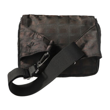 超美品 CHANEL シャネル ニュートラベルライン ウエストバッグ A29346 ナイロン ダークブラウン ボディバッグ ショルダーバッグ【本物保証】【中古】