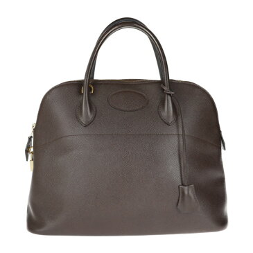 HERMES エルメス ボリード 37 ハンドバッグ クシュベル ダークブラウン系 〇W刻印【本物保証】【中古】