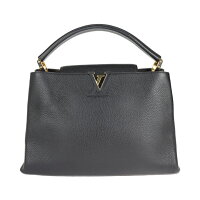 美品 LOUIS VUITTON ルイ ヴィトン カプシーヌMM ハンドバッグ M48864 トリヨンレザー ノワール トートバッグ【本物保証】【中古】