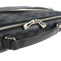 LOUIS VUITTON ルイ ヴィトン スティーブ ダミエ グラフィット ビジネスバッグ N58030 PVC レザー グレー ブラック 2WAY ブリーフケース PCケース【本物保証】【中古】