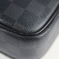 LOUIS VUITTON ルイ ヴィトン スティーブ ダミエ グラフィット ビジネスバッグ N58030 PVC レザー グレー ブラック 2WAY ブリーフケース PCケース【本物保証】【中古】