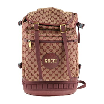 超美品 GUCCI グッチ GGキャンバス リュック・デイパック 562911 キャンバス ボルドー バックパック リュックサック ロゴ ポーチ付【本物保証】【中古】