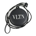 超美品 Valentino ヴァレンチノ VLTN NECK COIN PURSE コインケース SY2P0P86LVN レザー ブラック ネックコインパース 小銭入れ【本物保証】【中古】