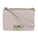 超美品 Furla フルラ MIMI' MINI CROSSBODY ミミミニ クロスボディ ショルダーバッグ レザー ピンク系 ゴールド金具 チェーンショルダーバッグ ポシェット【本物保証】【中古】