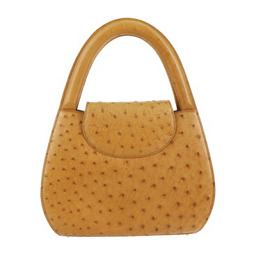 美品 CARTIER カルティエ パンテール ハンドバッグ オーストリッチ ブラウン【本物保証】【中古】