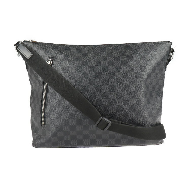 LOUIS VUITTON ルイ ヴィトン ミックMM ショルダーバッグ N41106 ダミエグラフィットキャンバス レザー ブラック グレー メッセンジャーバッグ 肩掛け ビトン【本物保証】【中古】