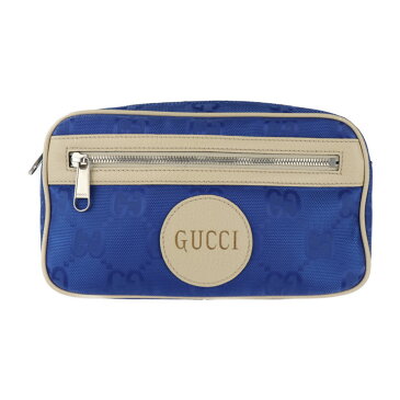 超美品 GUCCI グッチ オフ ザ グリッド ベルトバッグ ボディバッグ 631341 ナイロン レザー ブルー ベージュ ウエストポーチ クロスボディ スリング ダブルG GG ショルダーバッグ 日本限定【本物保証】【中古】