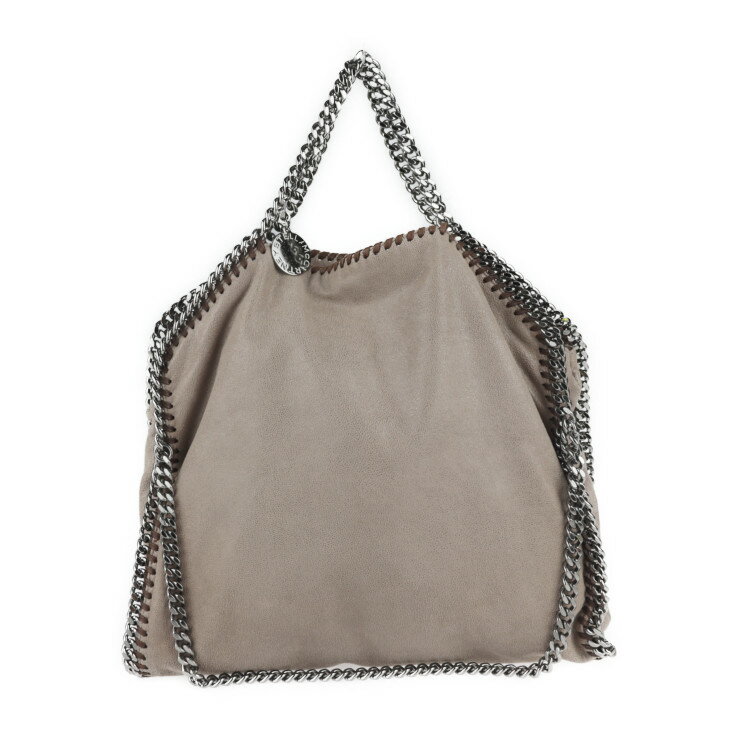 美品 Stella McCartney ステラマッカートニー ファラベラ ショルダーバッグ 234387 W9132 フェイクレザー グレージュ シャギー ディア フォールド チェーントート【本物保証】【中古】