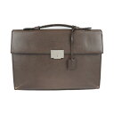 LOEWE ロエベ ブリーフケース ビジネスバッグ - レザー ブラウン シルバー金具 2WAY 書類鞄 ショルダーバッグ【本物保証】【中古】