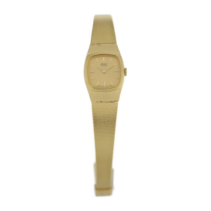 SEIKO セイコー レディース腕時計 腕時計 1400-8350 ステンレススチール ゴールド スクエア クォーツ【本物保証】【中古】