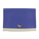 超美品 FENDI フェンディ アルダ326 セレリア クラッチバッグ 8N0104 レザー ブルー系 ホワイト系 セカンドバッグ ターンロック【本物保証】【中...