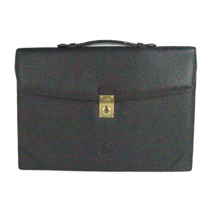 LOEWE ロエベ ビジネスバッグ レザー ブラック アナグラム ヴィンテージ ブリーフケース【本物保証】【中古】のサムネイル