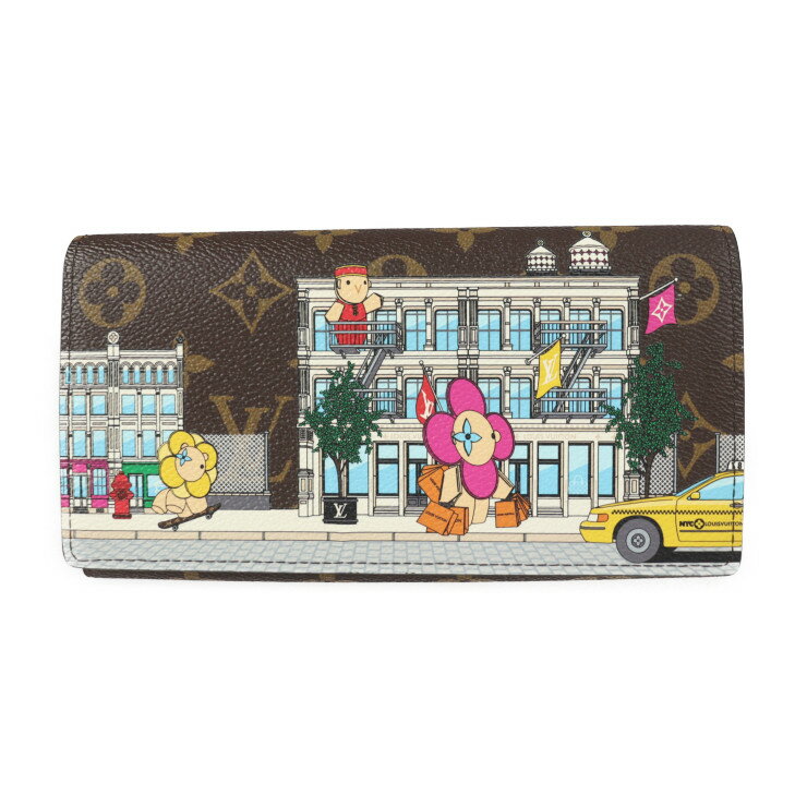 新品未使用展示品 LOUIS VUITTON ルイ ヴィトン ポルトフォイユ サラNM 2022年 ヴィヴィエンヌ ホリデイ コレクション 長財布 M81608 モノグラムキャンバス グレインレザー ブラウン イエロー マルチカラー ゴールド金具 限定品 ビトン【本物保証】【中古】のサムネイル