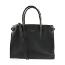 超美品 Furla フルラ PIN Tote S ピン ハンドバッグ レザー ブラック ゴールド金具 2WAY ショルダーバッグ トートバッグ【本物保証】【中古】