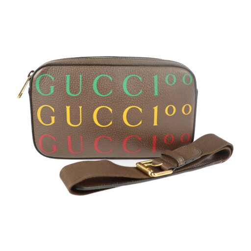 新品未使用展示品 GUCCI グッチ ベルトバッグ 100周年記念 ウエストバッグ 602695 カーフレザー ブラウン マルチカラー ゴールド金具 ロゴ ボディバッグ ウエストポーチ バムバッグ【本物保証】【中古】 新品未使用展示品 GUCCI グッチ ベルトバッグ 100周年記念 ウエストバッグ 602695 カーフレザー ブラウン マルチカラー ゴールド金具 ロゴ ボディバッグ ウエストポーチ バムバッグ【本物保証】【中古】