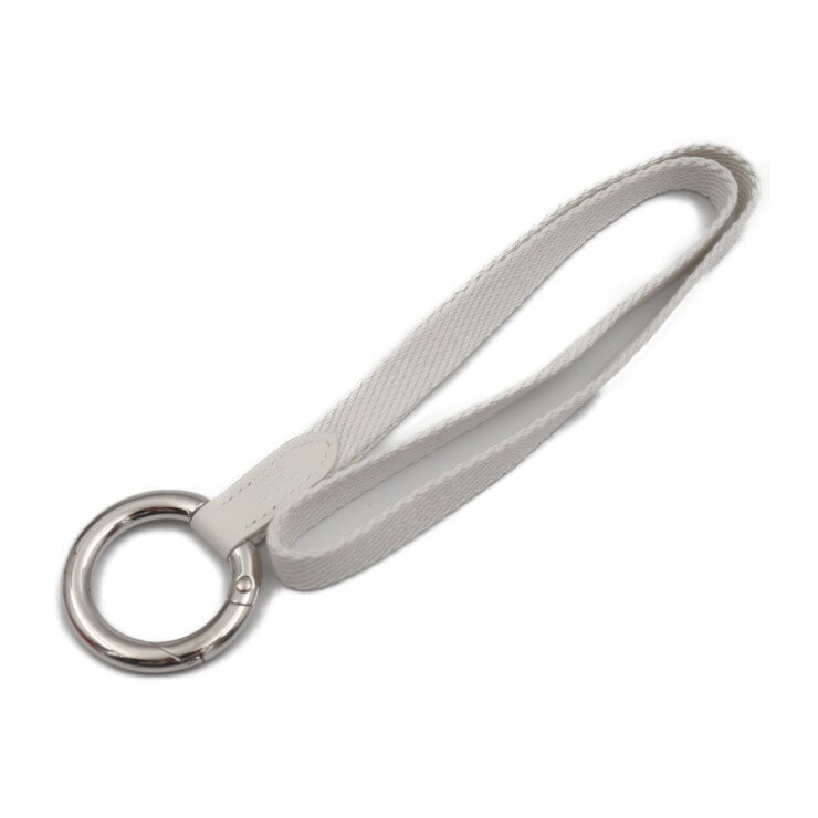 新古未使用展示品 HERMES エルメス カレ・ポケット ストラップ ストラップ ヴォースイフト コットンキャンバス ホワイト系 シルバー金具 ネックストラップ キーリング【本物保証】【中古】のサムネイル