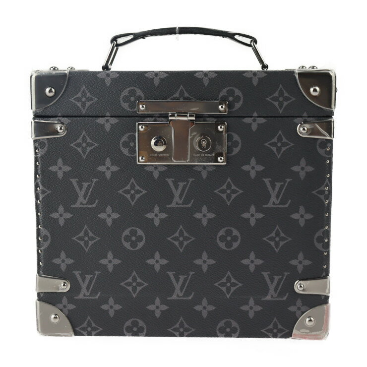 新古未使用展示品 LOUIS VUITTON ルイ ヴィトン フレグランスボックス その他バッグ M20078 モノグラムエクリプス レザー ブラック シルバー金具 トランク バニティバッグ ビトン【本物保証】【中古】