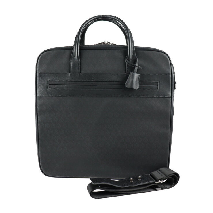 超美品 Dunhill ダンヒル 24 HOURS BAG WINDSOR ウィンザー ビジネスバッグ L3K725A PVC レザー ブラック 2WAY ショルダーバッグ【本物保証】【中古】