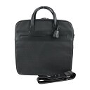 超美品 Dunhill ダンヒル 24 HOURS BAG WINDSOR ウィンザー ビジネスバッグ L3K725A PVC レザー ブラック 2WAY ショ...