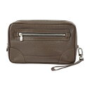 美品 LOUIS VUITTON ルイ ヴィトン パヴェル タイガ セカンドバッグ M31148 レザー グリズリ ブラウン系 シルバー金具 リストレット クラ...