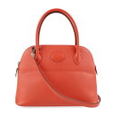 美品 HERMES エルメス ボリード 27 ハンドバッグ - ヴォーエプソン ローズジャイプール ピンクオレンジ系 シルバー金具 2WAY ショルダーバッグ ...
