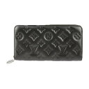 超美品 LOUIS VUITTON ルイ ヴィトン クッサン ジッピー ウォレット モノグラム 長財布 M81763 ラムレザー アントラシット グレー系 シル...