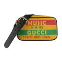 美品 GUCCI グッチ ベルトバッグ SONY MUSIC コラボ ウエストバッグ 602695 レザー イエロー マルチカラー ゴールド金具 100周年記念 ロゴ ボディバッグ ウエストポーチ バムバッグ【本物保証】【中古】