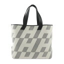 美品 HERMES エルメス H アンビエ GM トートバッグ - トワルアッシュ ヴォースイフト エクリュ ブラック ハンドバッグ Z刻印 バイアス【本物保証...