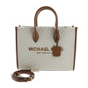 新品未使用展示品 Michael Kors マイケルコース MIRELLA MD EW TOTE ハンドバッグ 35F2G7ZT2B PVC レザー バニラ 2WAY トートバッグ ショルダーバッグ【本物保証】【中古】