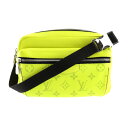 美品 LOUIS VUITTON ルイ ヴィトン バムバッグ アウトドア タイガラマ ボディバッグ M30251 PVC レザー ジョーヌ イエロー ブラック【...
